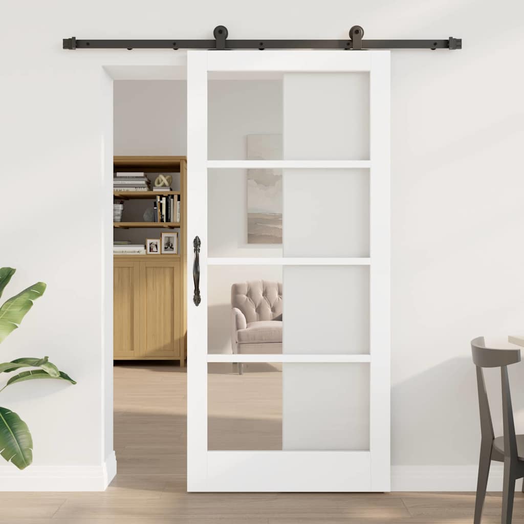 ORKDAL Sliding Door White and Black 93 X 202 Cm