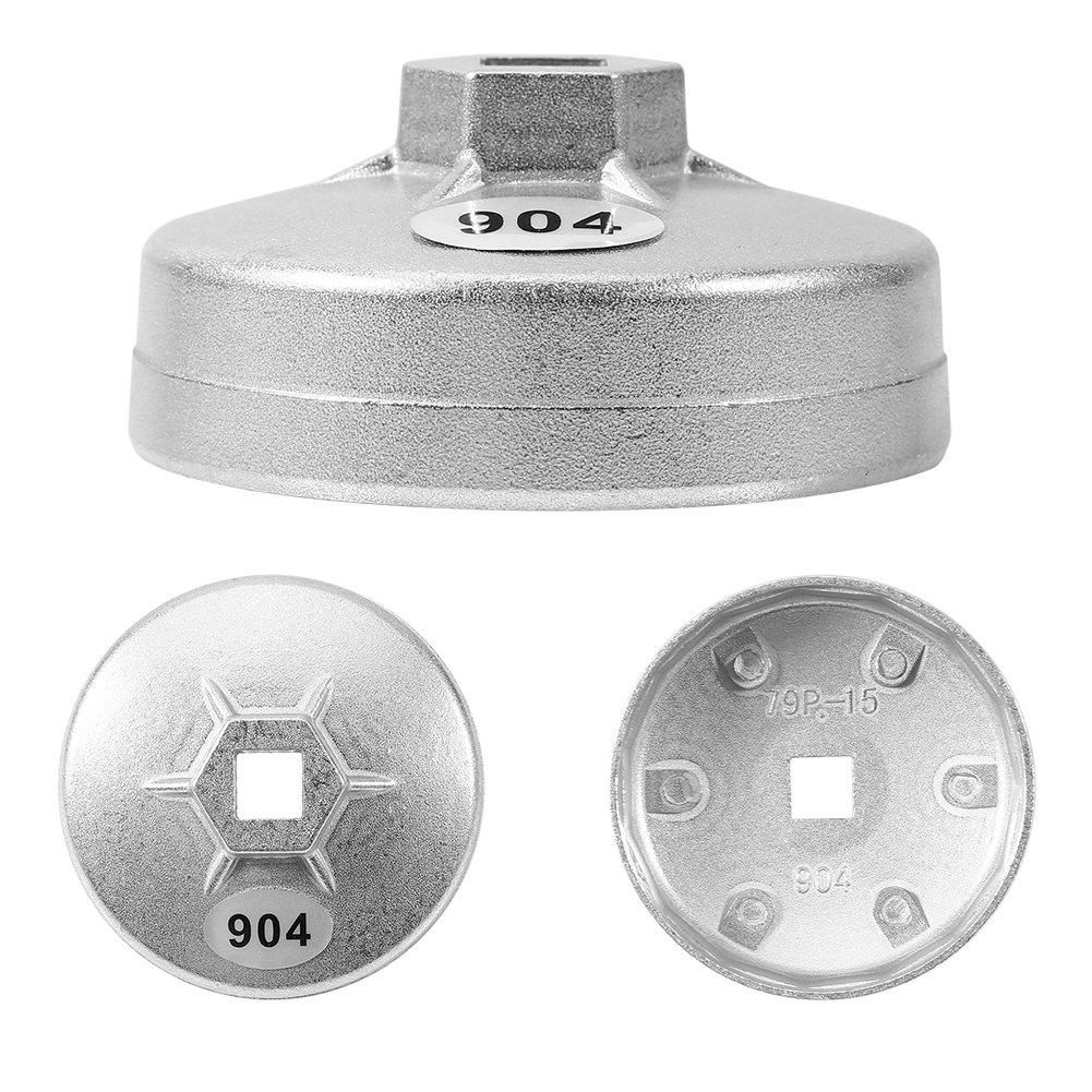 Filter Wrench 79mm 15 Flutes Aluminum Filter Cap Wrench Cartridge Style