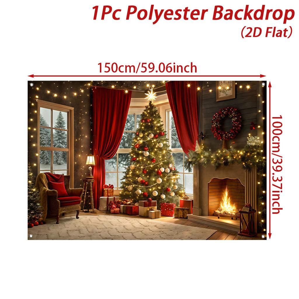 Christmas Tree Backdrop Merry Christmas Decorations for Home 2025 Xmas Ornament Photo Background Navidad Natal New Year 2026