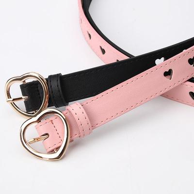 The New Heart-shaped Hollowed-out Belt Without Perforation Is A Versatile and Sweet Choice for Ladies and A Decorative Belt for Girls' Woolen Dresses