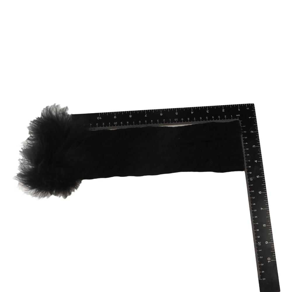 Lace Y2K Warm Sleeves Elastic Fingerless Gloves Fashion Feather Knitted Arm Warmers  Lolita