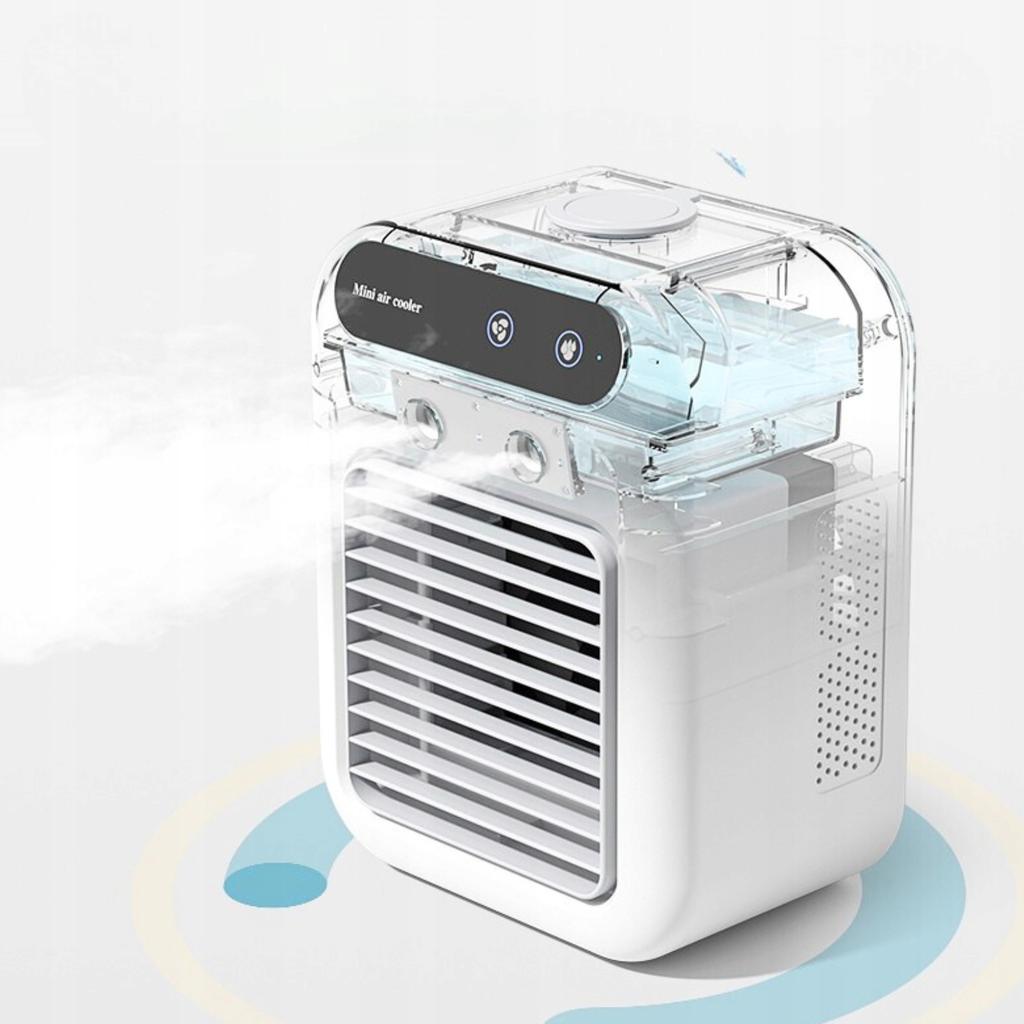 Mini Air Conditioner Desk Fan Quiet Water Cooler 500Ml Led