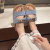 Female Shoes Ladies' Slippers Luxury Slides Summer Clogs Woman 2025 Designer Flat Soft Beach Retro Casual Rome Leisure