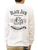 Jeans Bug Long-Sleeved T-Shirt, BLACK JACK Original Print, Men's and Women's, Size LRT-BJ, White (1)