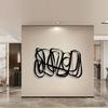Abstract Metal Wall Art Line Contemporary Interior Decor