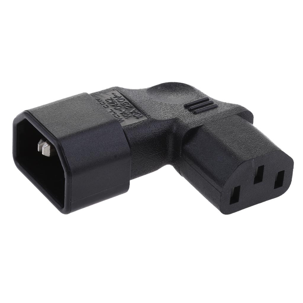 IEC320 C14 To Right Angle C13 Male Female AC Power Adapterbuy at a low