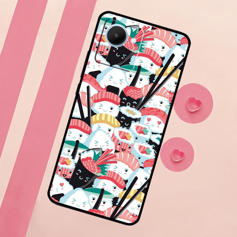 Kawaii Sushi Crowd For Realme 15 10 11 12 13 14 Pro Plus C65 C67 C75 C63 C61 C55 C51 C53 C35 GT6 GT7 Pro Case
