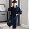 Nieuwe Herenpyjama Herfst Winter Verdikt Lucht Katoen Sandwich Badjas Lente Puur Katoen Dunne Sandwich Geïntegreerde Homewear