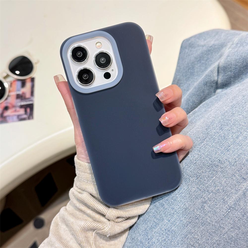Luxury Candy Colored Liquid Silicone Phone Case For iPhone 16 15 14 13 12 Pro Max Puls 11 Soft Shockproof Bumper Matte Cover