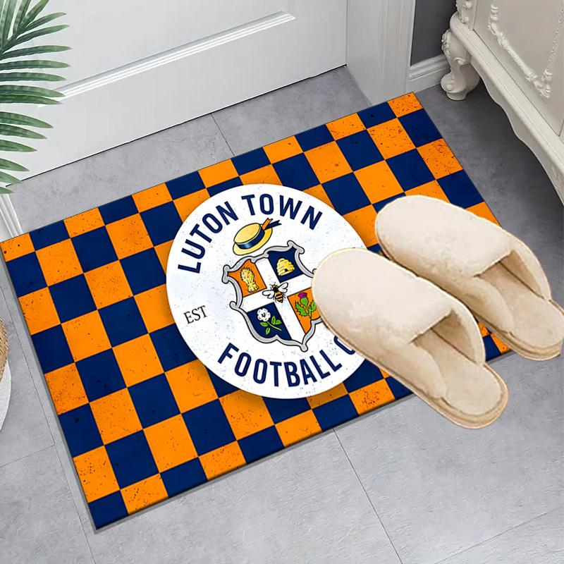 1PC Luton Town Crest Floor Mat for Living Room, Game Rooms, Office, Bedroom, Office Floor Mat Playful Design, Christmas fan gifts