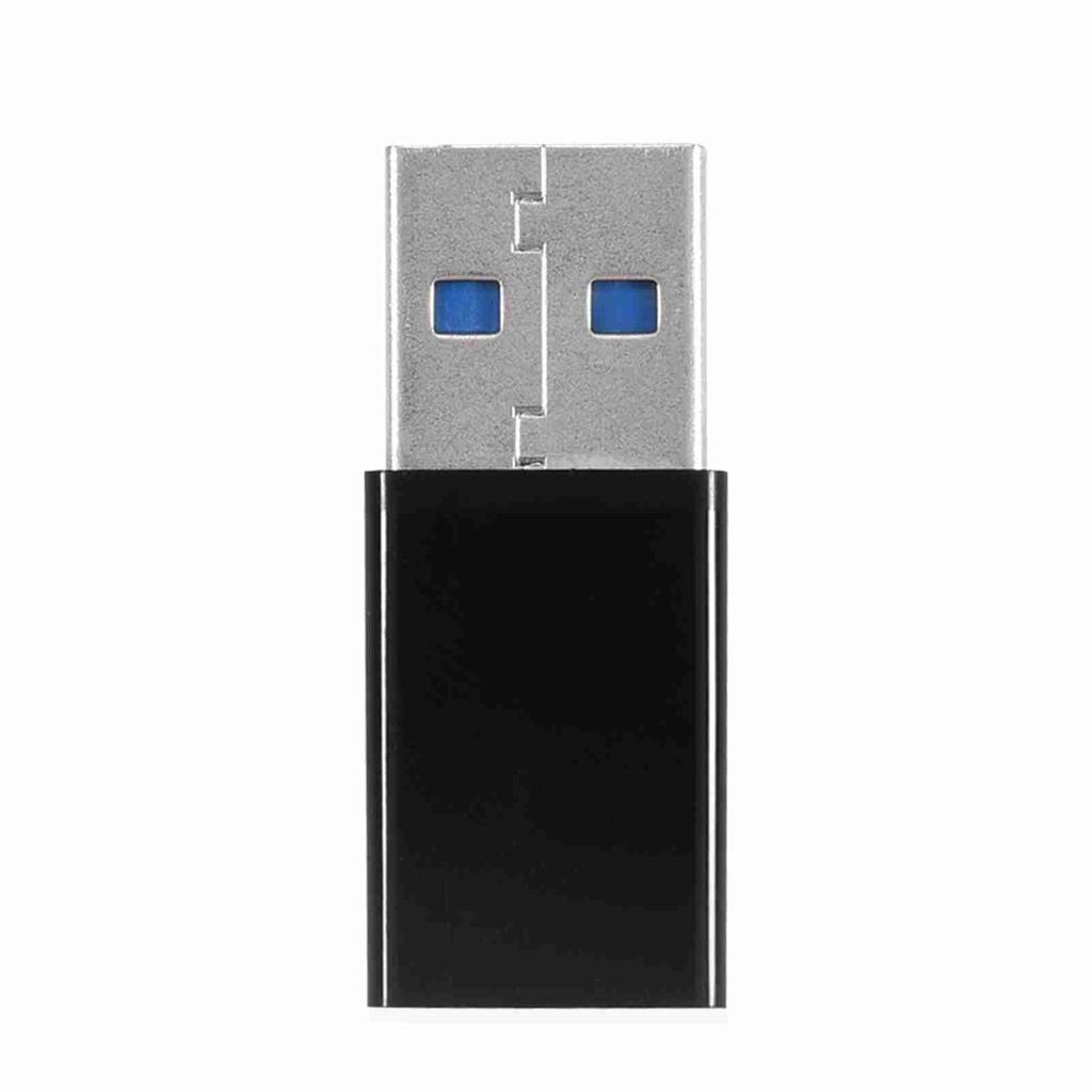 2Pcs USB 3.0 A Male to USB C 3.1 Type C Female OTG Data Charging Adapter Converter Black