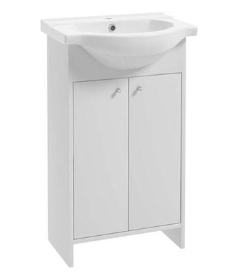 Badmeubel met wastafel 50 cm, staand, wit, Diana