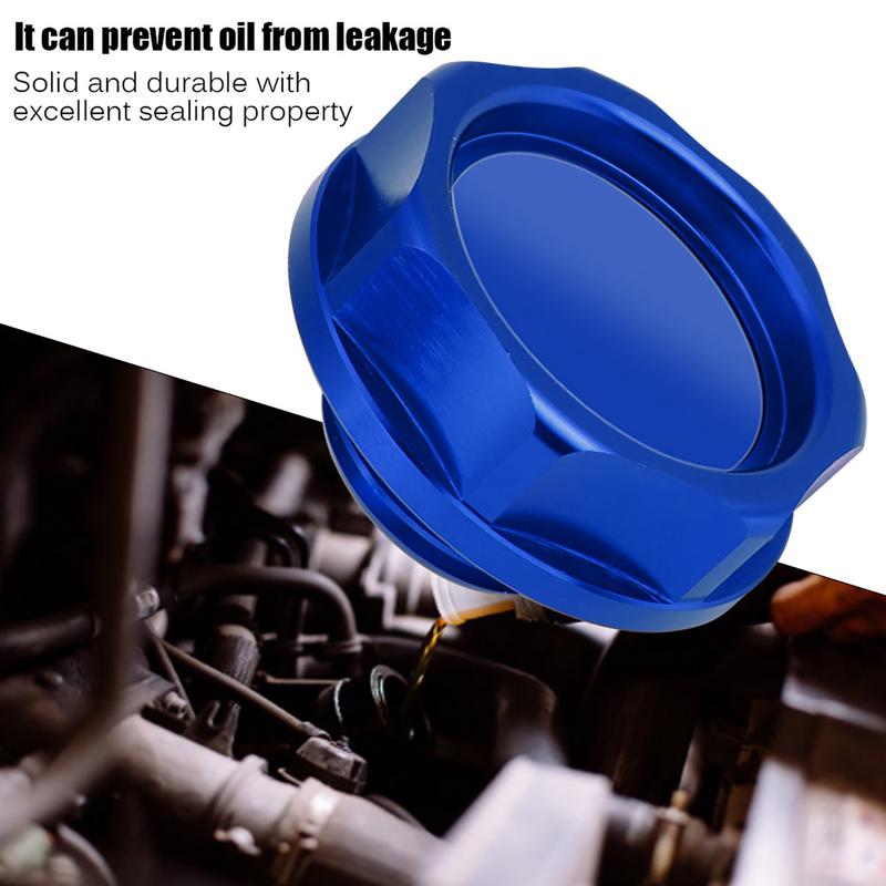 Car Oil Filler Cap Corrosion-Resistant T6061 Aluminum Alloy Engine Fuel Tank Cap Universal for Car Oil Cover Car Accessories