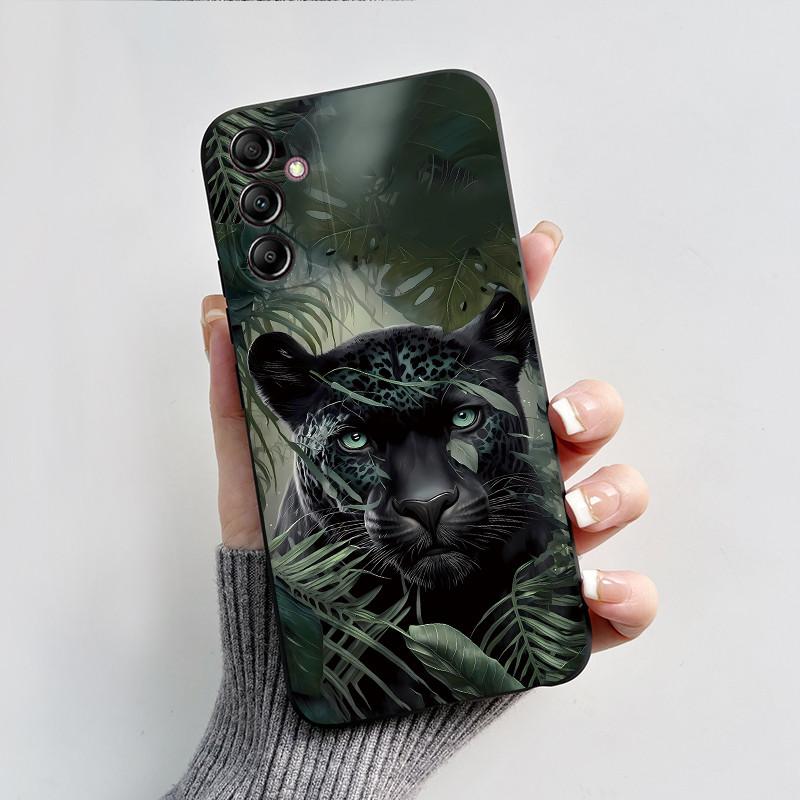 For Samsung A14 Case Galaxy A14 5G Cover SM-A145F A145M SM-A146B Luxury Fashion Black Silicone Phone Case Shockproof Back Cover