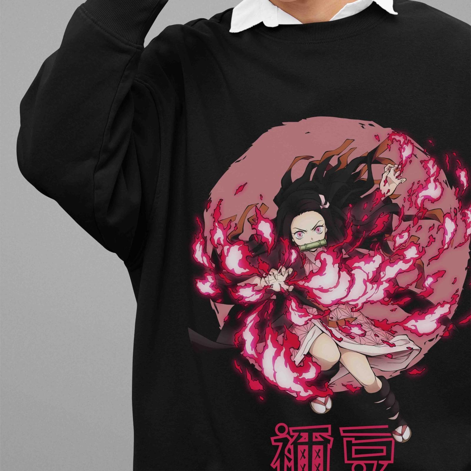 

Свитшот Demon Slayer Незуко Свитер Kimetsu No Yaiba Дома Музан Унисекс Пуловер 2XL