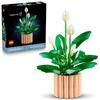 LEGO Botanical Peace Lily Toy, Birthday Gift, Building Block, Men and Women, Faux Greenery, Bouquet, Artificial Flower, Decorative, Stylish Interior D
