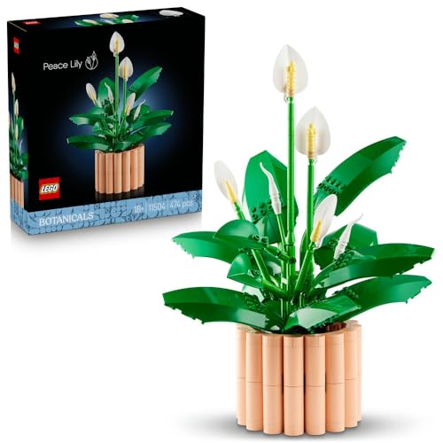 

LEGO Botanical Peace Lily Toy, Birthday Gift, Building Block, Men and Women, Faux Greenery, Bouquet, Artificial Flower, Decorative, Stylish Interior D