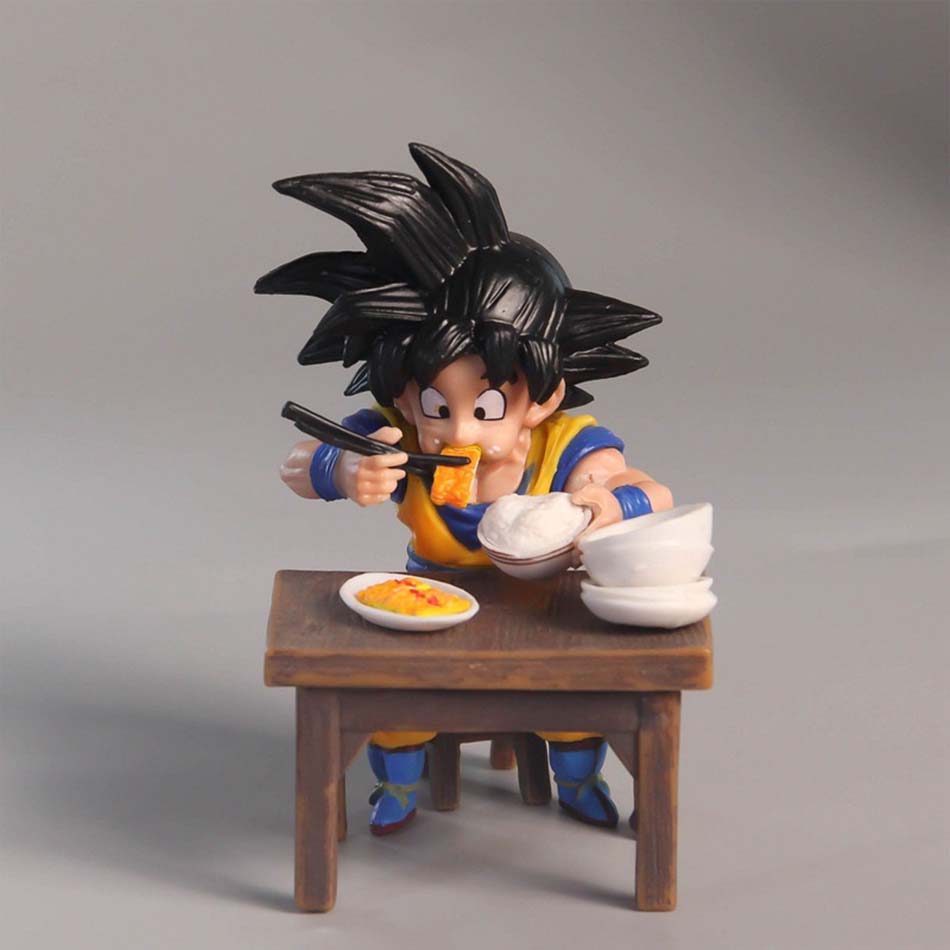 Dragon Ball Z Vegeta Figure Son Goku Eating 8cm Pvc Action Figures Collection Model Toys For Children Christmas Gifts