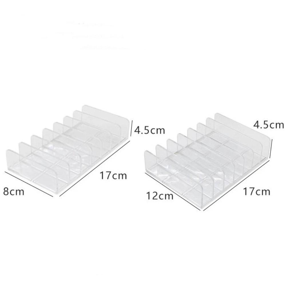 Quality Plastic 7-Slot Cosmetic Organizer Transparent Multi-Functional Table Sorting Box Makeup Holder Office