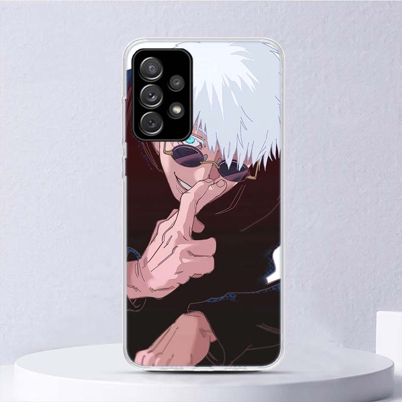 Kaisen J-Jujutsu Gojo Satoru Soft Case For Samsung Galaxy A52 A51 A50S A12 A10S A20S A30S Phone Cover A71 A41 A31 A21S A70 A40 A