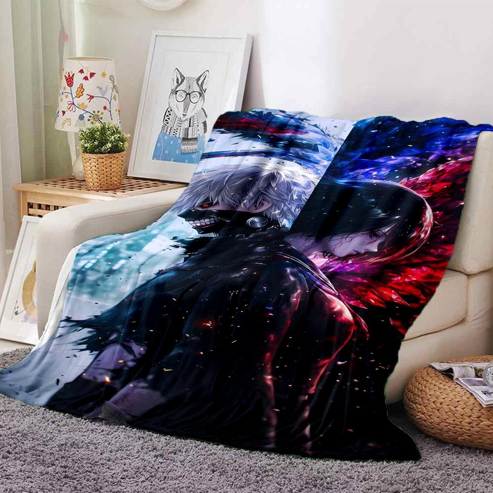 1Pc Tokyo Ghoul Artwork Blanket For Couch Bed Plush Cozy Fuzzy Blanket Super Soft Warm Blankets For Fall And Winter 091857