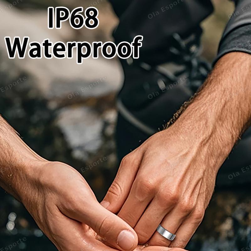 2025 Smart Ring Blood Pressure Heart Rate Sleep Monitoring Smartring IP68 & 5ATM Waterproof Multi-sport Mode Smartring Man Women
