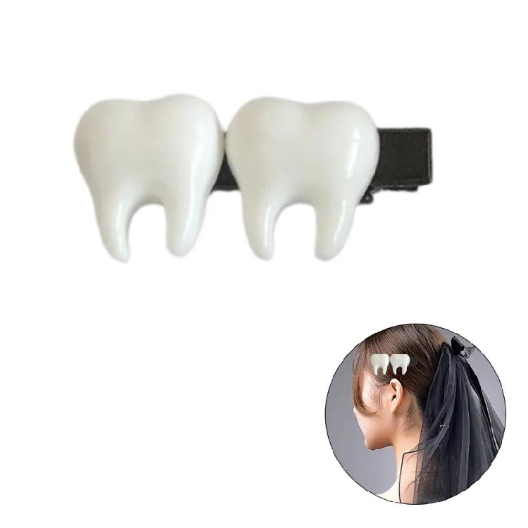 Barrettes Small Tooth for Girl Halloween Theme Parties Cute Hair Clip