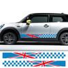 2pcs Union Jack Car Door Side Racing Stripe Decal Sticker For MINI Cooper S One JCW F55 F56 F60 R55 R56 R60 Auto Accessories