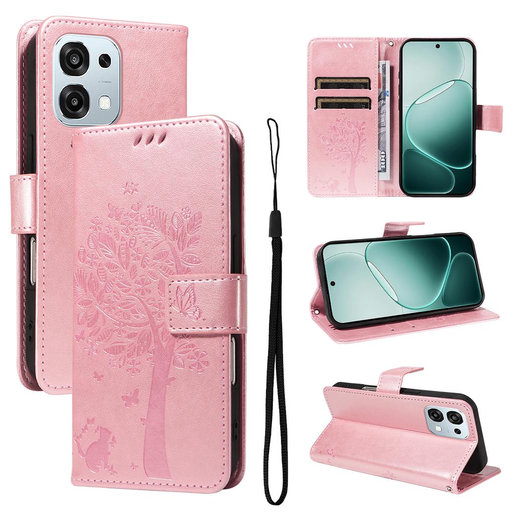 For Oppo A6 Pro 4G/Oppo F31 5G/Oppo A6 Pro 5G Phone Case with Stand Cat Tree Pattern Leather Wallet Mobile Cover