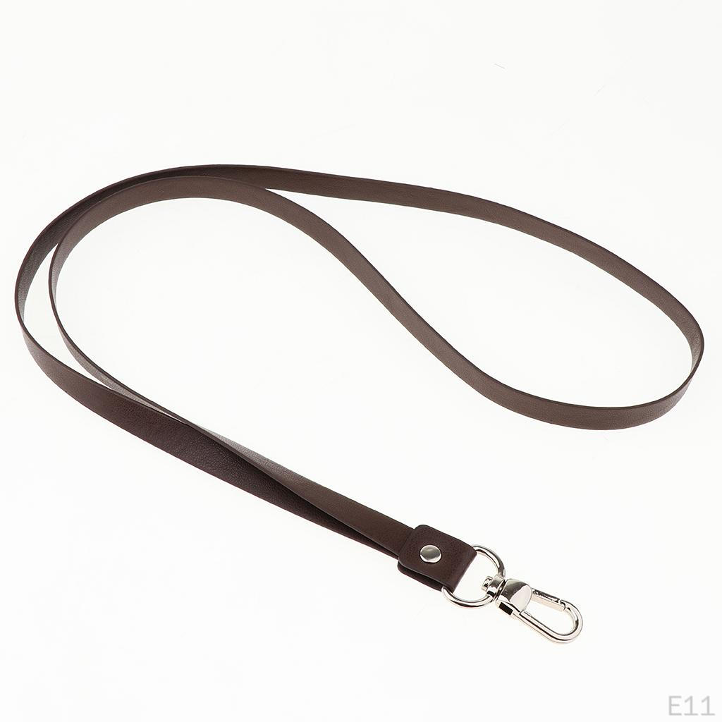 Retro PU Kožený Krční Popruh Šňůrka Kovový Klip Karty Odznaky