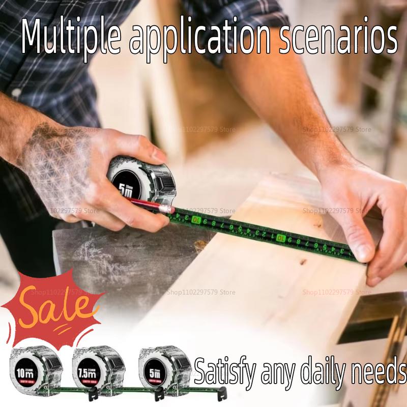 5m7.5m10m High Precision Laser Inkjet CodingBox Self Locking Tape Measure Fluorescent Wide Rulerfor Construction and DIYProjects