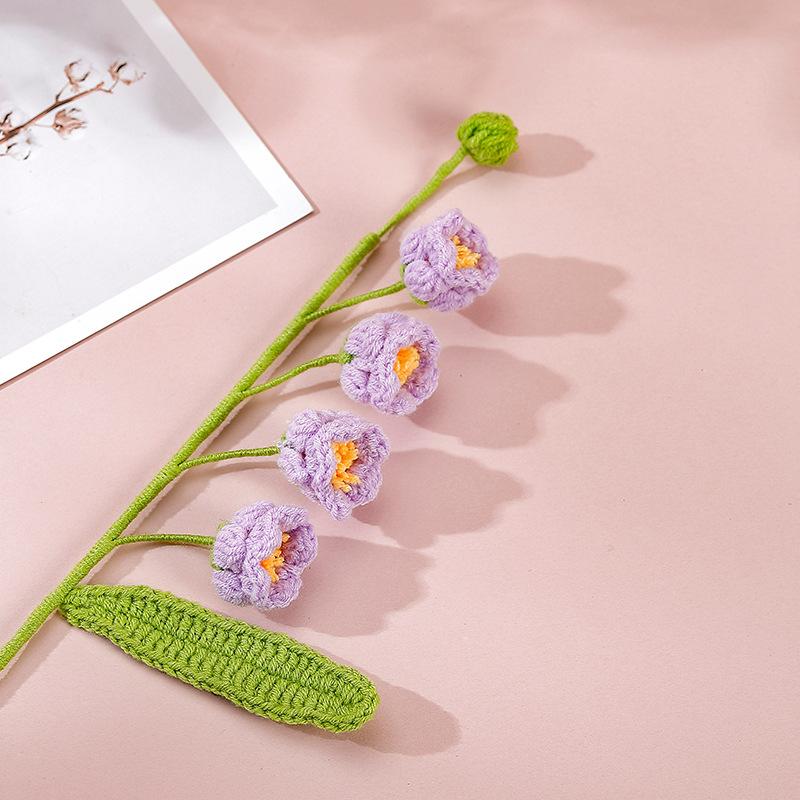 

Crochet Flowers Bouquet Knitted Puff Bell Orchid Bouquet Knitting Flower Crochet Flower Bell Home Decor фиолетовый