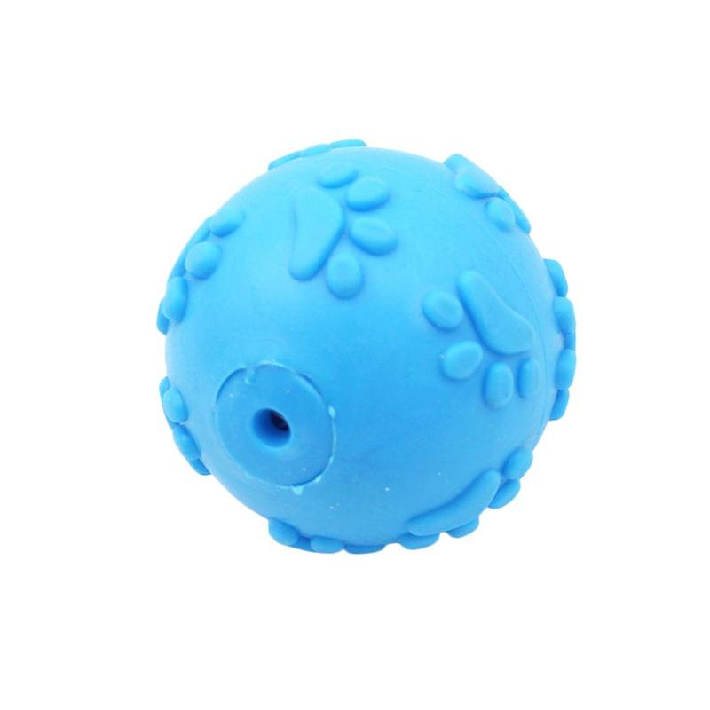 Pet Dog Aggressive Chew Toys Indestructible Rubber Ball Sound Squeaky