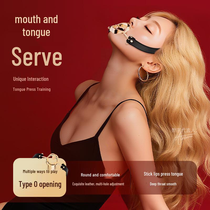 Golden Rose Erotic Ball Gag & Metal Tongue Depressor 