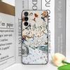 Oil Painting of Snow Scene Skiing Pattern Phone Case for Samsung Galaxy A56 A14 A55 A16 A54 A36 A53 A52 A51 A50 Soft Cover Shell