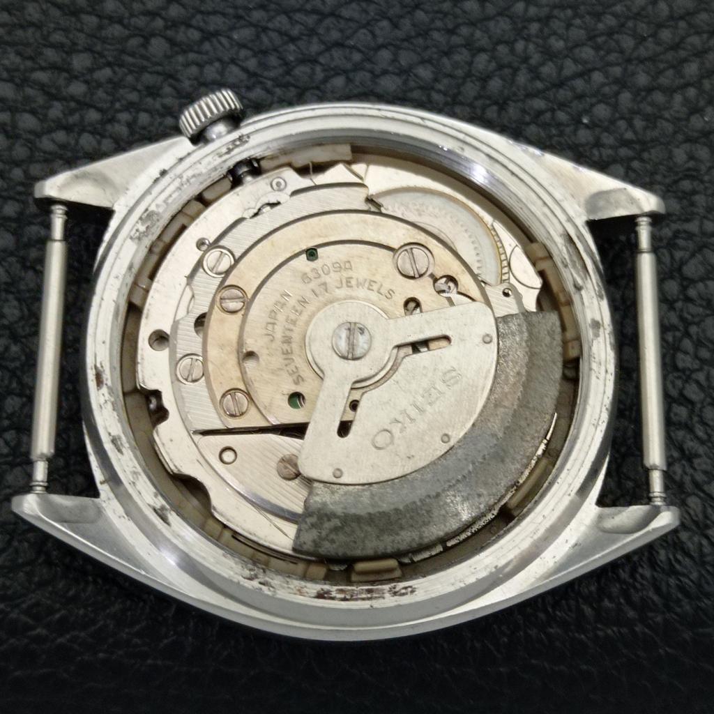 Seiko 5 AUTOMATIC VINTAGE 6309A JAPAN MENS GREEN COLOR DIAL WATCH A701245-5 R206a-a701245