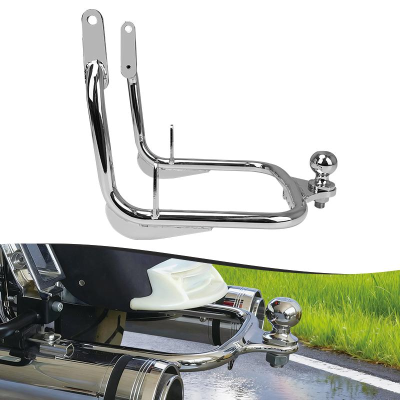 Motorcycle Chrome Trailer Tow Hitch Receiver For Harley Touring Electra Road King CVO Street Glide Road Glide 2009-2023