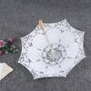 Guarda-chuva de renda estilo ocidental para noivas, guarda-sol para banquete, palco, fotografia, acessórios para casamento, tamanho G branco