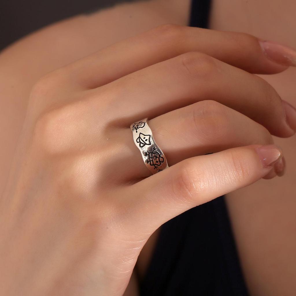 Trendy Cartoon Hand Jewelry: Chic, Unisex, Versatile, Sweet Open Ring