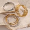 Yori High Quality Stainless Steel Metal Bracelet Bangle Waterproof Texture Personalized Unisex Jewelry Bijoux Wholesale