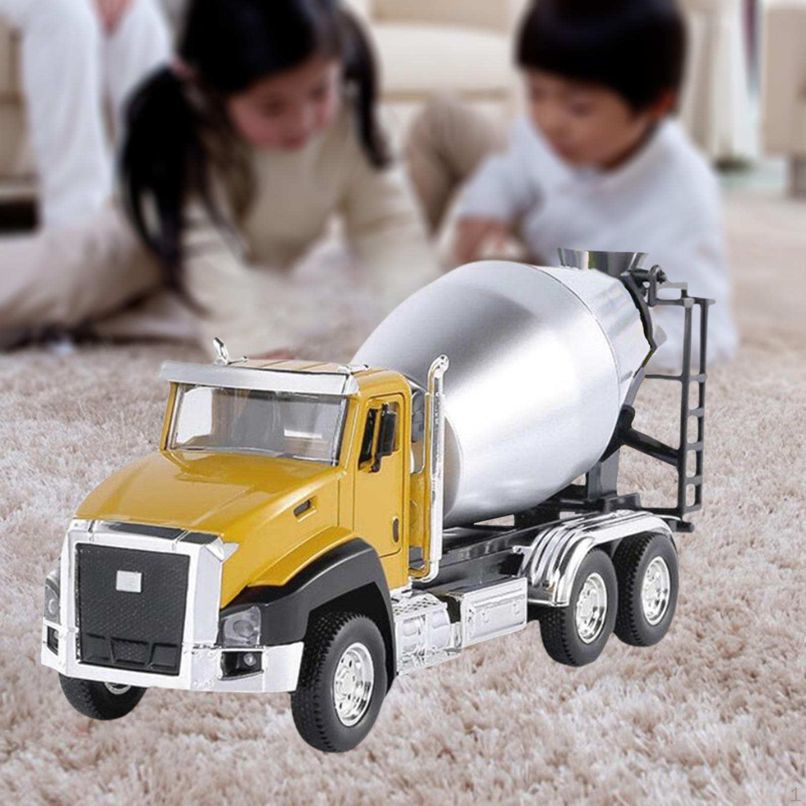 Cement Pull Back Movable Simulated /50 1:50 Alloy Rotatable Decoration Mixer Truck Boys Kids Cement Mixer Truck