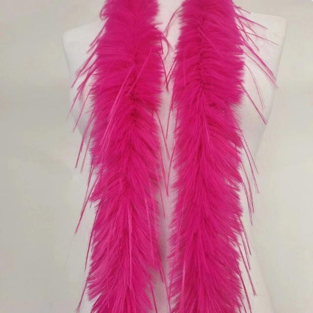 

Супер Длинный Плюшевый Искусственный Меховой Шарф с Бахромой Зимняя Мода с Дофаминовым Плюшевым Пером Новый Шарф 180cm розы красного