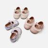 Spring Soft Leather Toddler Shoes with Lace & Butterfly Knot - Princess Style for Baby Girls