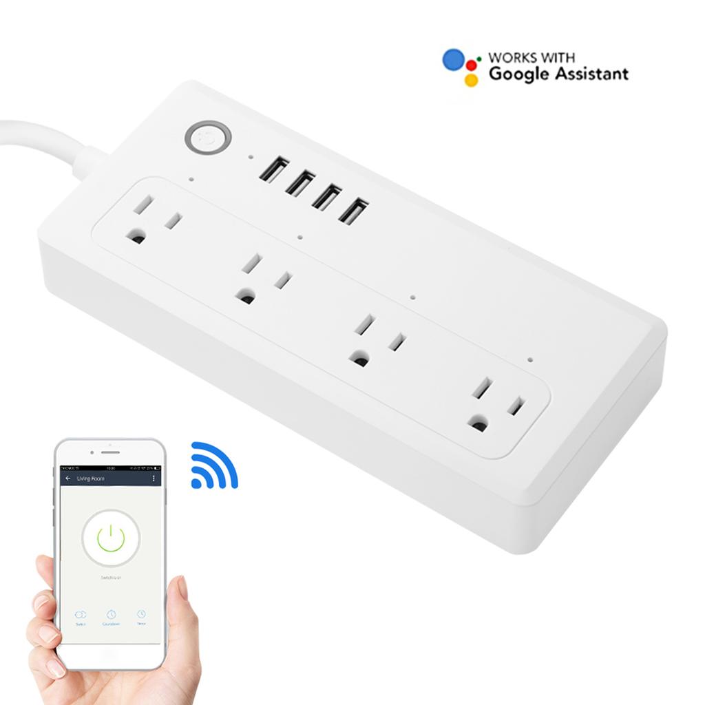 Multiprise WiFi Protection Surtension Intelligente 4 Ports USB Prise Contrôlée Vocalement