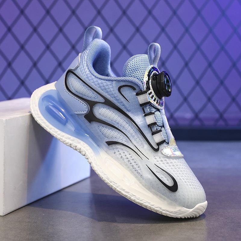 Boys' Autumn 2025 Sports Shoes: Rotating Buckle Basketball Sneakers for Students