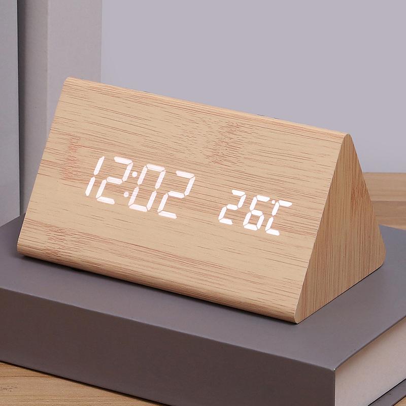 Led Student Alarm Clock Simple Wall Clock Temperature Display Table Clock Desktop Home Decor Garden