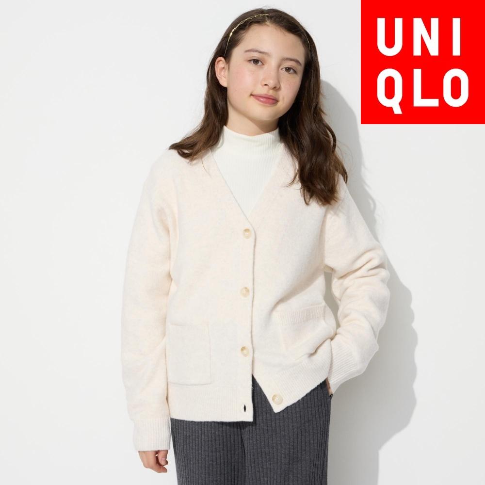 

Uniqlo Кардиган Supleyan для девочек 01 OFF WHITE/KIDS 110