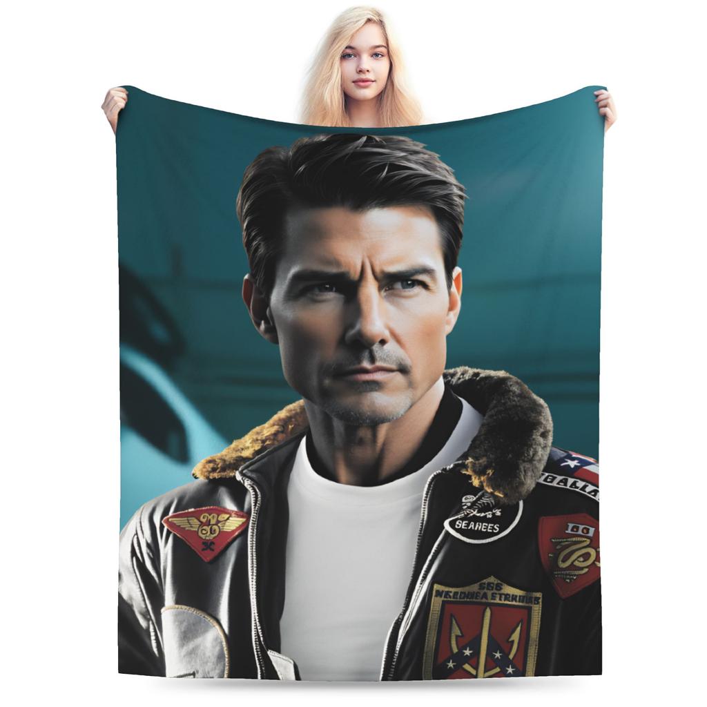 Top Gun Sign Tom Cruise Fighter Blanket Soft Pattern Plush Bedding Throws For Boy Girl Home Decor Flannel Bedspread Bed Cover