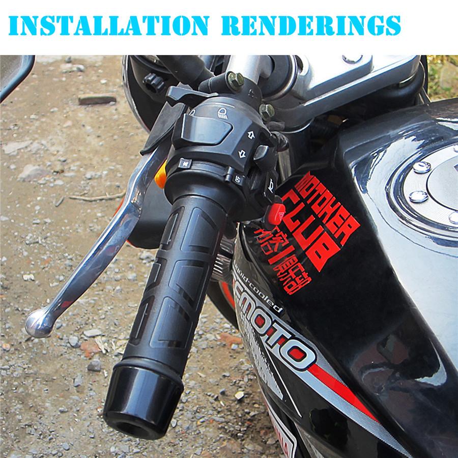 Black 7/8" Motos Motorcycle  Electric Heated Handle Motorbike Heating Grips Set