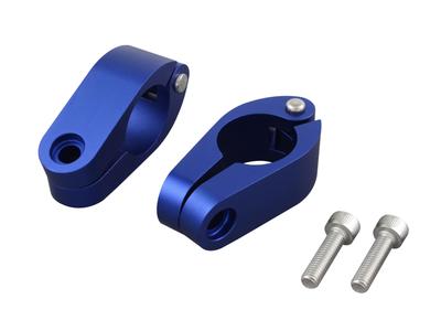 POSH FAITH Motorcycle Accessories Quick Release Brace Clamp for Set of Matte Only, 22.2mm Handlebars, 2, Blue, 090167-31